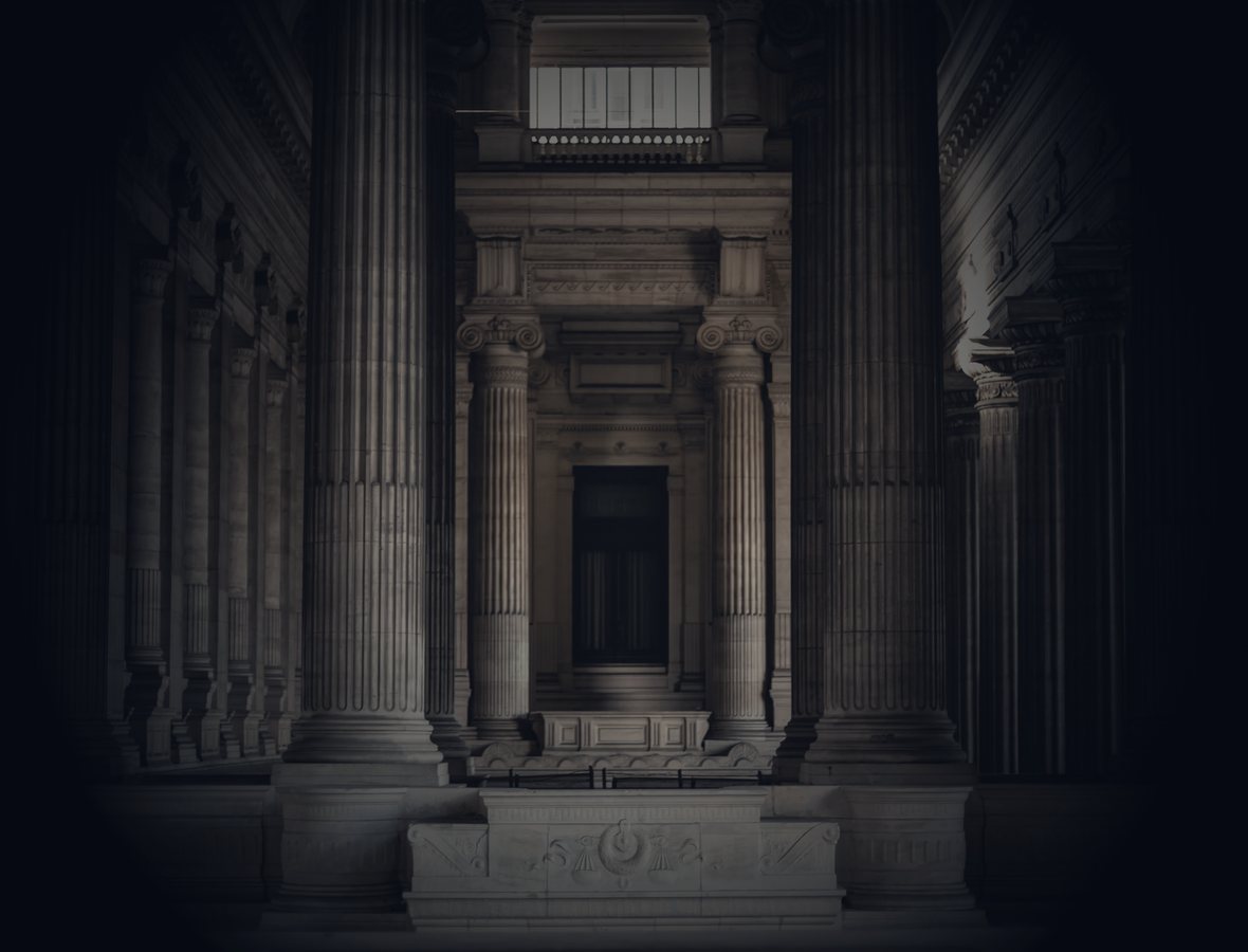 Courthouse interior colonnade